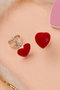 Heliophilia Silver Pendientes de Plata de Ley 925 Rojo y Plata